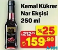KEMAL KÜKRER NAR EKŞİSİ 250 ML fiyat ve kampanya bilgisi